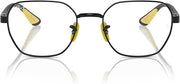 Ray-Ban Men's Rx6594M F094 Eyewear Frames, Scuderia Ferrari - Black/Yellow, 54/20/145