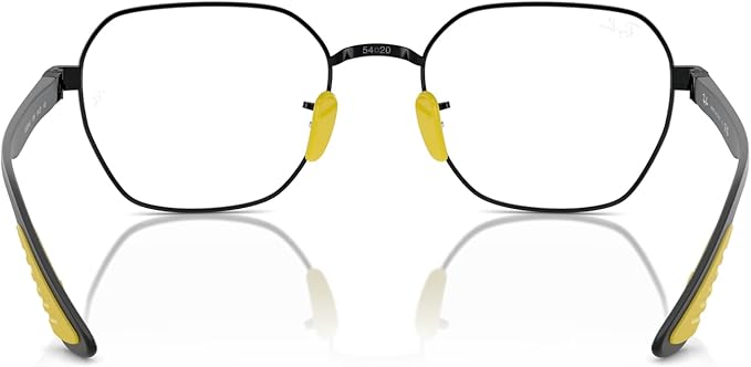 Ray-Ban Men's Rx6594M F094 Eyewear Frames, Scuderia Ferrari - Black/Yellow, 54/20/145