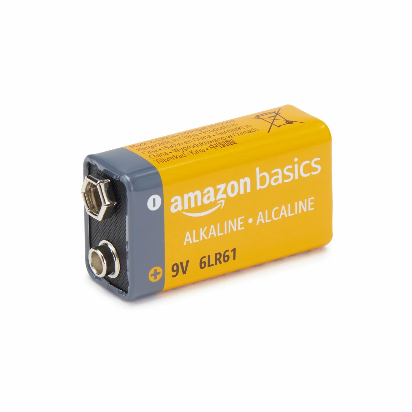 Amazon Basics Alkaline Batteries - 9V - 4 Batteries