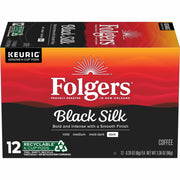 Folgers Black Silk Dark Roast Keurig K-Cup Coffee Pods, 72