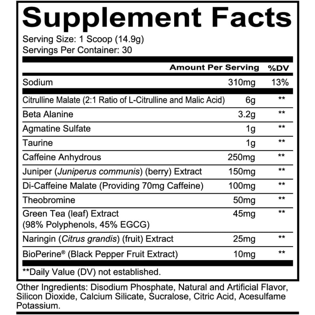 REDCON1 Total War Pump Boosting Pre Workout Powder - Strawberry Mango, 30 Servings