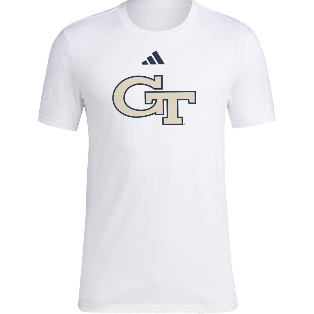 adidas Men's House of NCAA T-Shirt - White Georgia Technical University, Size L