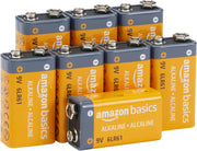 Amazon Basics Alkaline Batteries, 9 Volt - 8 Batteries