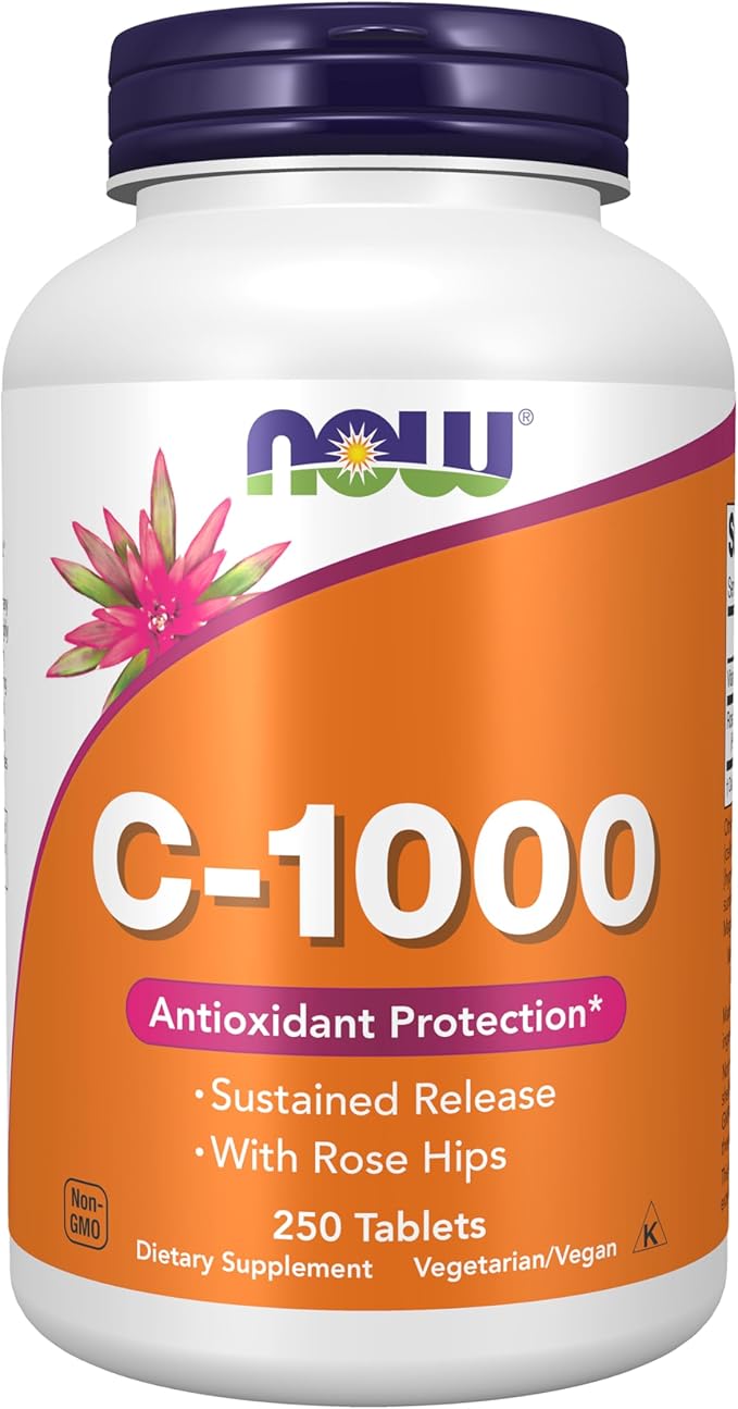 NOW Foods Vitamin C-1000 for Antioxidant Protection, 1000mg, 250 Tablets