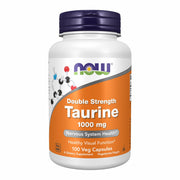NOW Foods Double Strength Taurine 1000mg for Nervous System Health, 100 Veggie Capsules