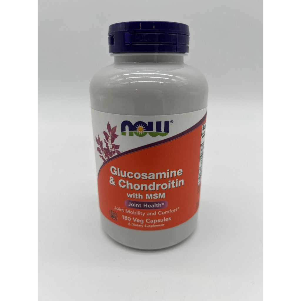 NOW Foods Glucosamine & Chondroitin with MSM for Joint Health, 180 Veggie Capsules