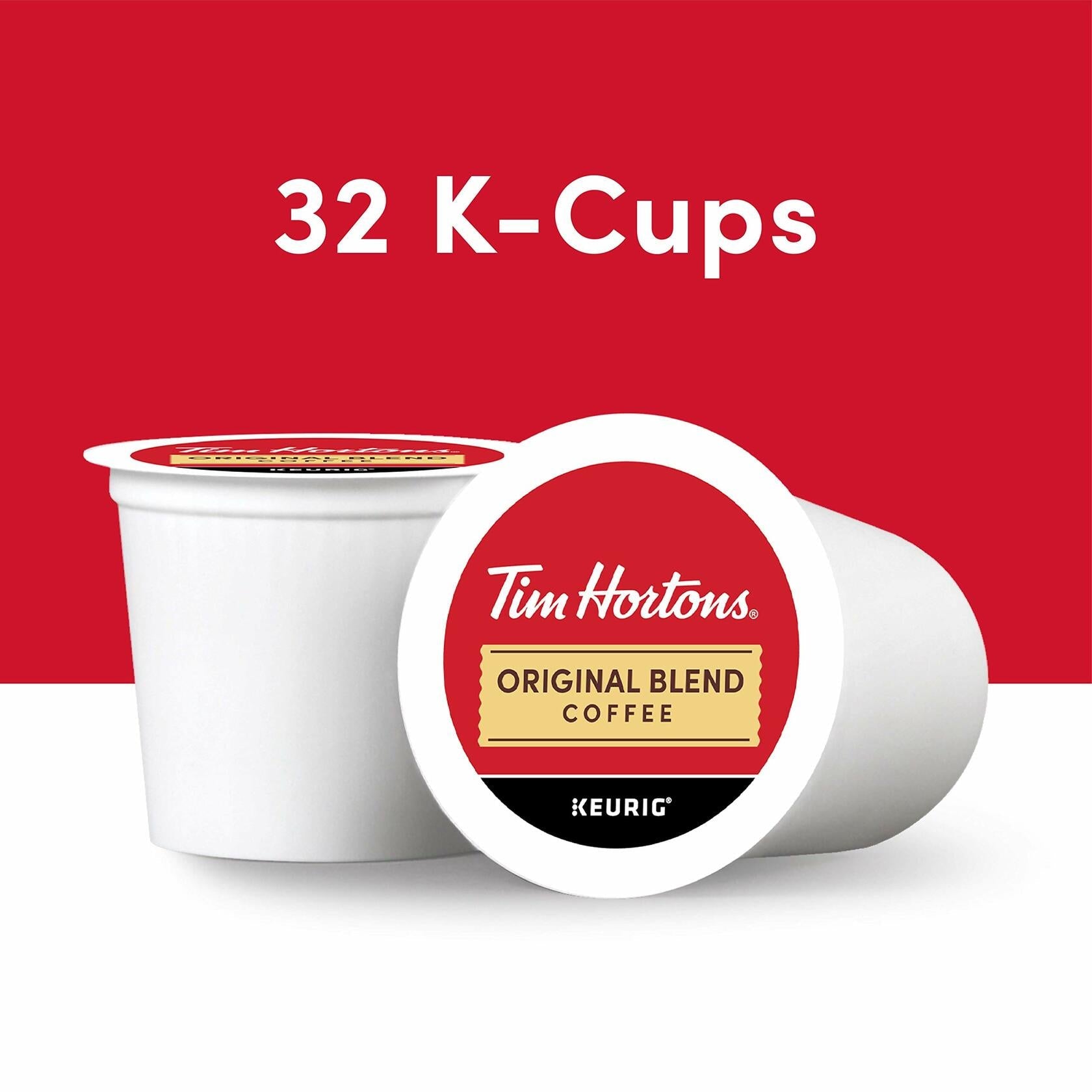 Tim Hortons Original Blend Medium Roast Keurig K-Cup Coffee Pods, 32ct