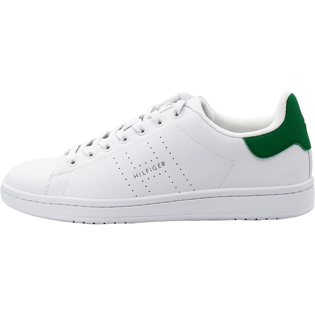 Tommy Hilfiger Men's Liston Sneakers - White/Green, Size 12
