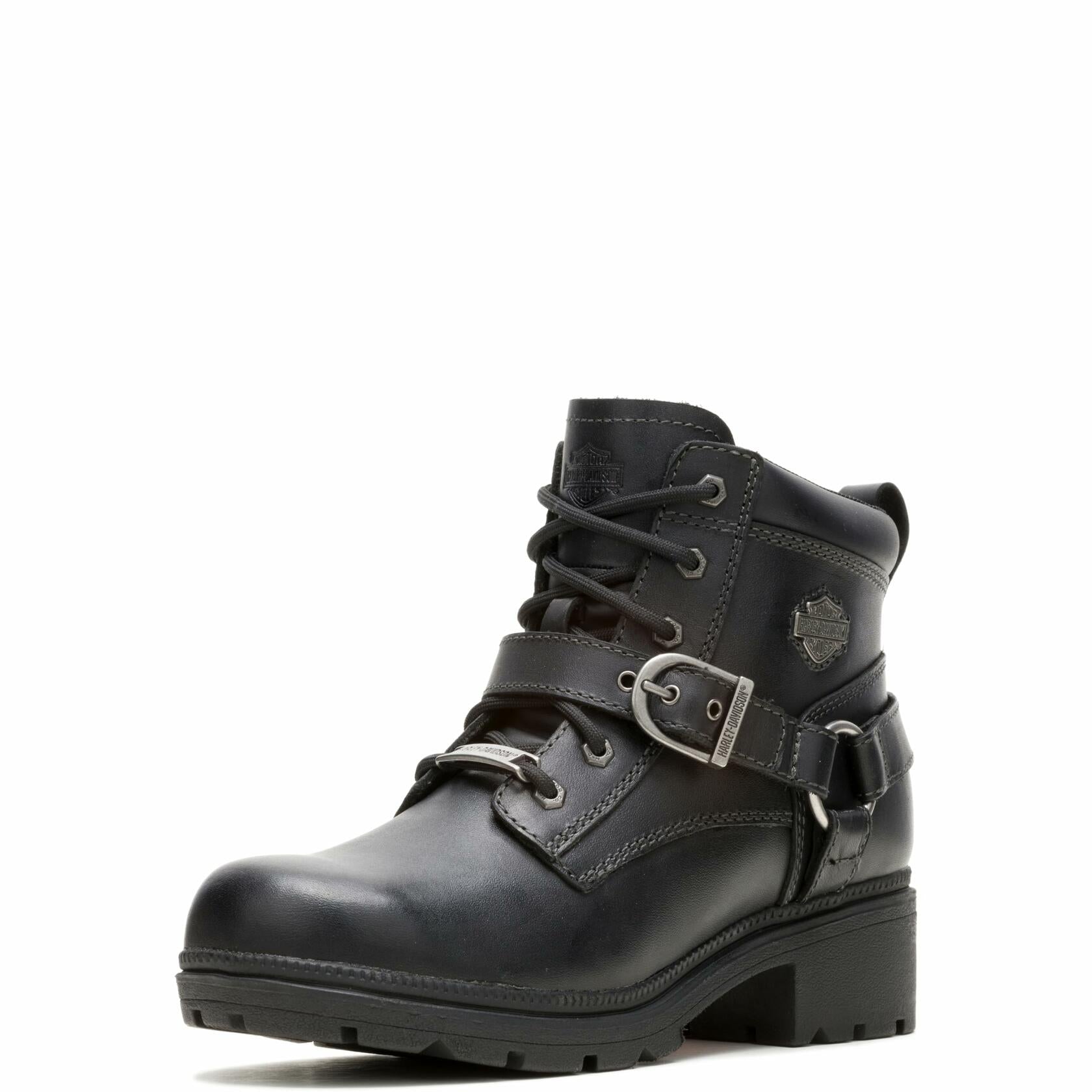Harley-Davidson Footwear Women's Tegan Round Toe Motorcycle Boots - Black, Size 8