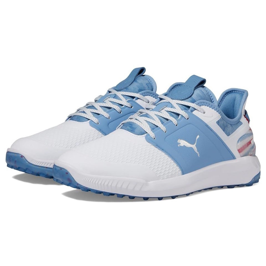 Puma Men's Ignite Elevate Volition Spikeless Golf Shoe White/Allure Blue, Size 10