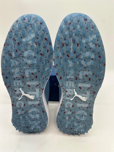 Puma Men's Ignite Elevate Volition Spikeless Golf Shoe White/Allure Blue, Size 10