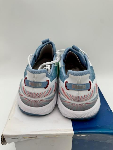 Puma Men's Ignite Elevate Volition Spikeless Golf Shoe White/Allure Blue, Size 10