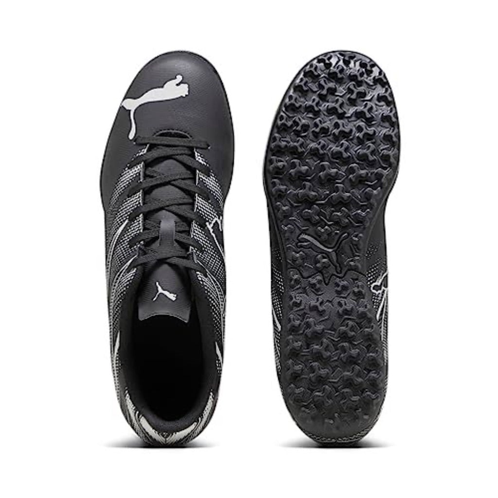 Puma Men's Attacanto TT Turf Soccer Cleats - Black/Silver, Size 7.5
