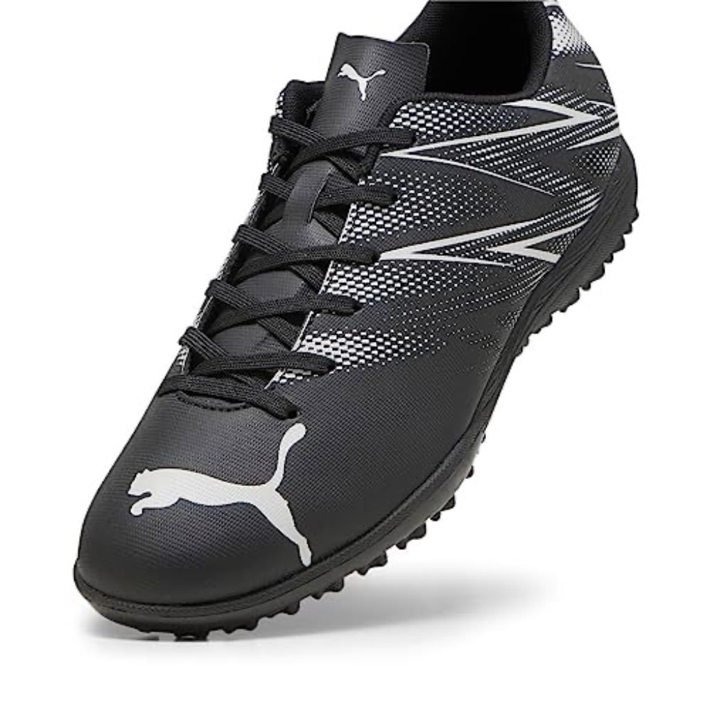 Puma Men's Attacanto TT Turf Soccer Cleats - Black/Silver, Size 7.5