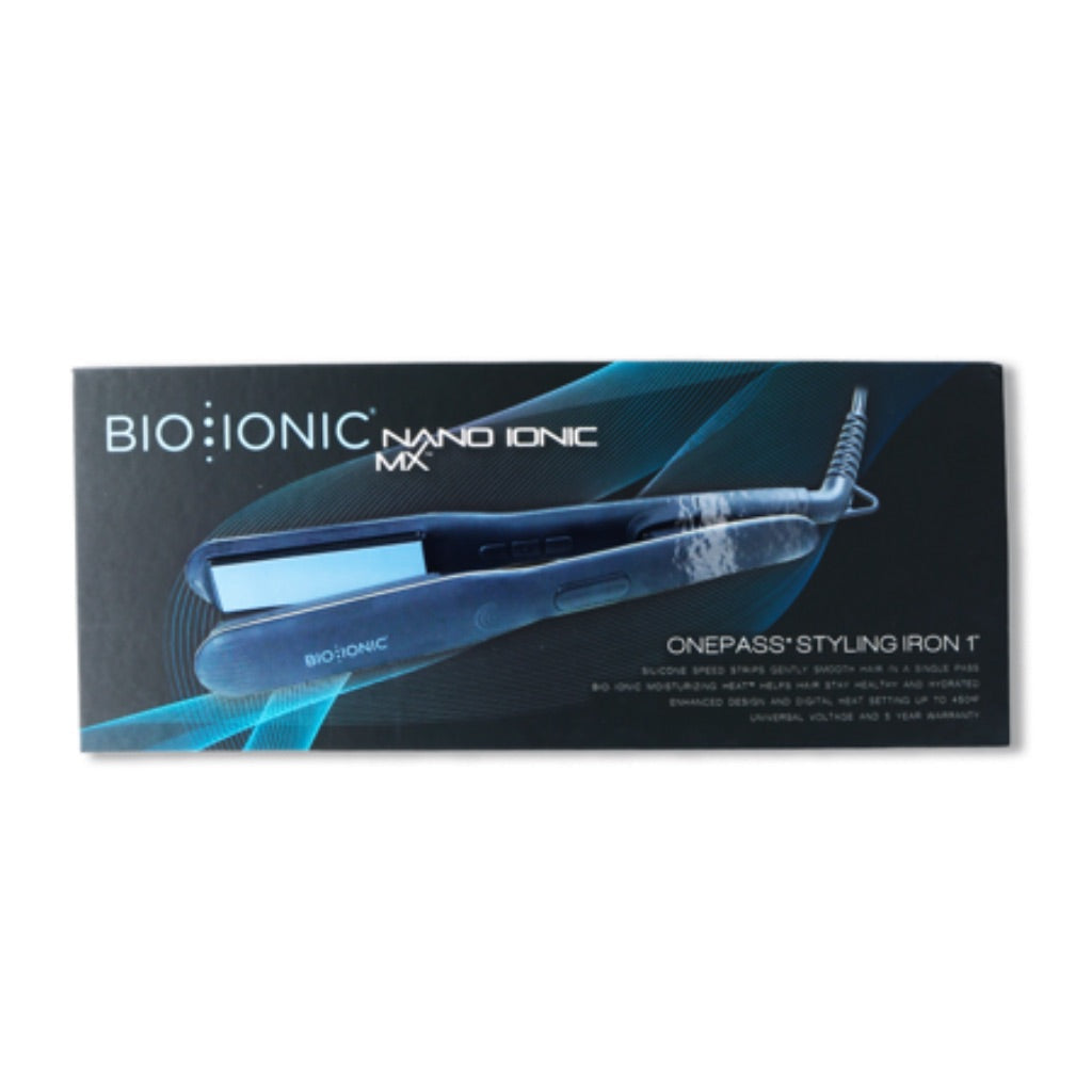 Bio Ionic Onepass Styling 1" Flat Iron, NanoIonic & Moisturizing Heat Tech