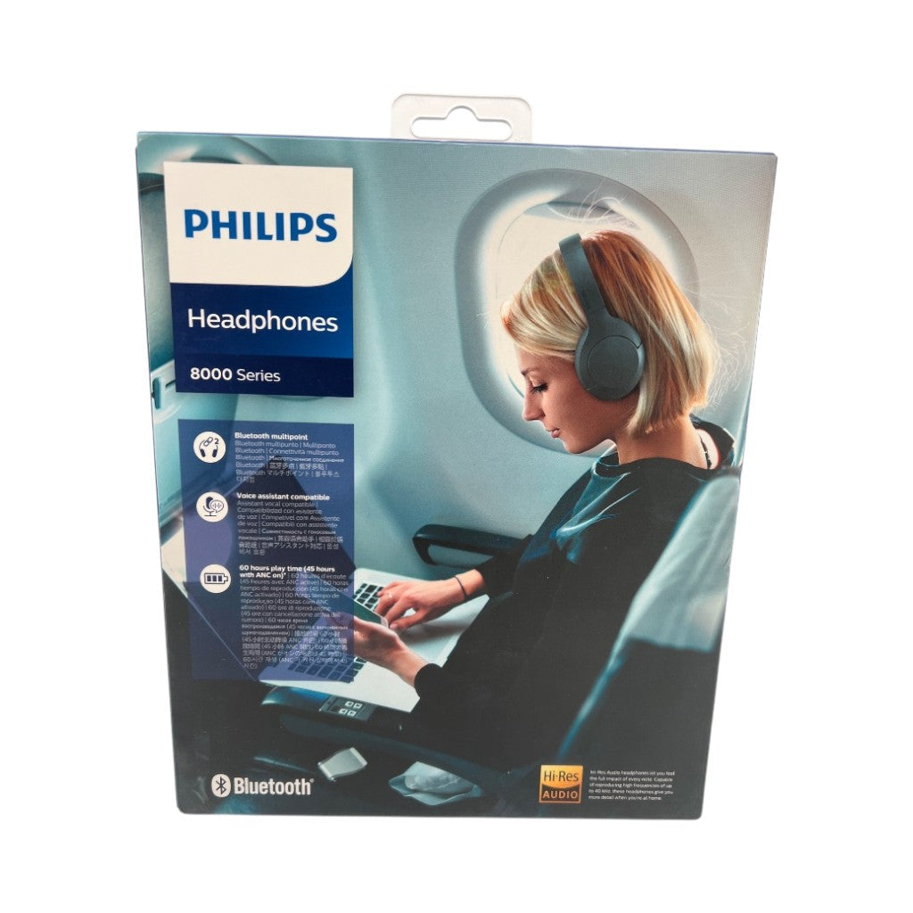 Philips H8506 Over-Ear Bluetooth Headphones with Noise Canceling Pro (Black)