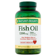 Nature's Bounty Fish Oil 1200mg, 360mg Omega-3 - 200 Softgels