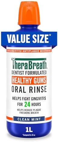 TheraBreath Healthy Gums Oral Rinse - Clean Mint, 33.8 fl. oz.