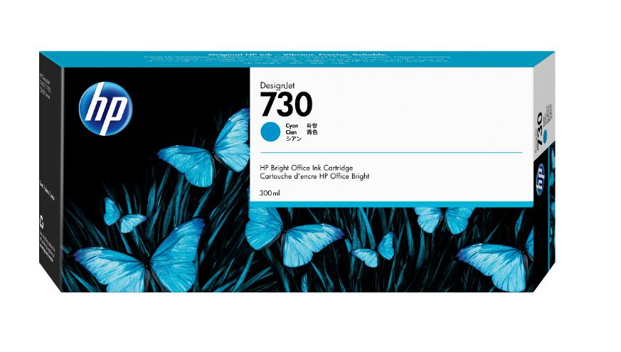 Original HP 730 300mL Ink Cartridge for DesignJet - Cyan