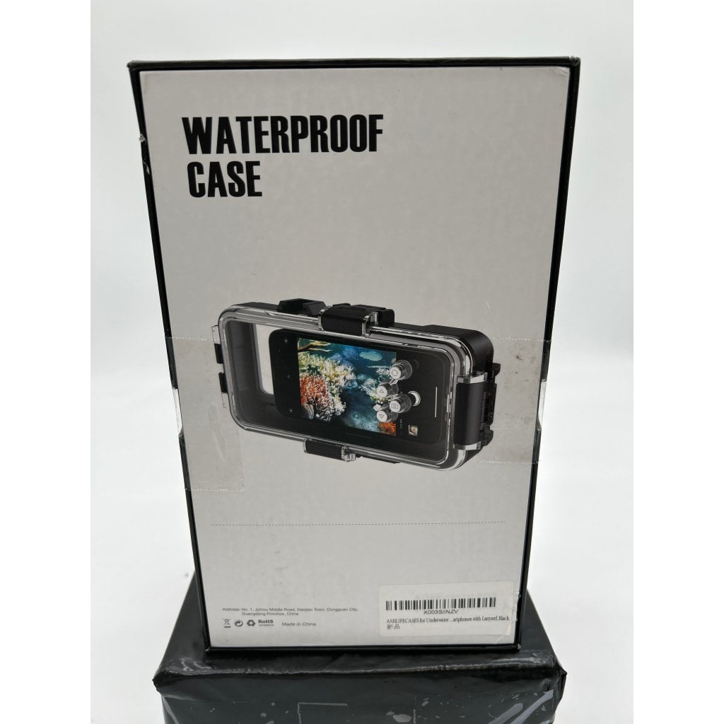 for Underwater IP Series Phone Case [98ft/30m] Swimming Diving Case Photo Photography Video Housing Waterproof Protective Case for IP Series Smartphones with Lanyard,Black
