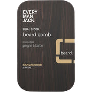 Every Man Jack Dual Sided Beard Comb - Sandalwood - 1 Comb + 1 Travel Case