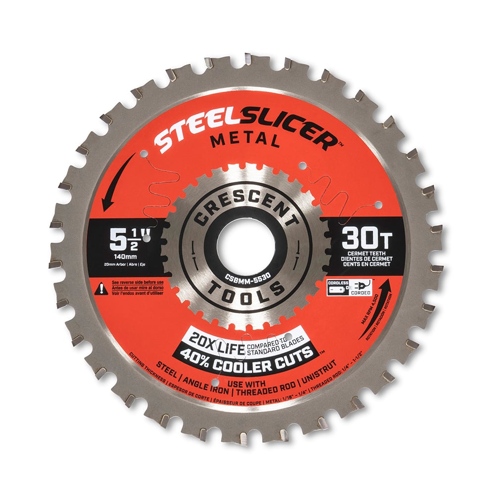 Crescent 5-1/2" 30 Tooth Steel Slicer, Medium Metal Cutting Blade CSBMM-5530
