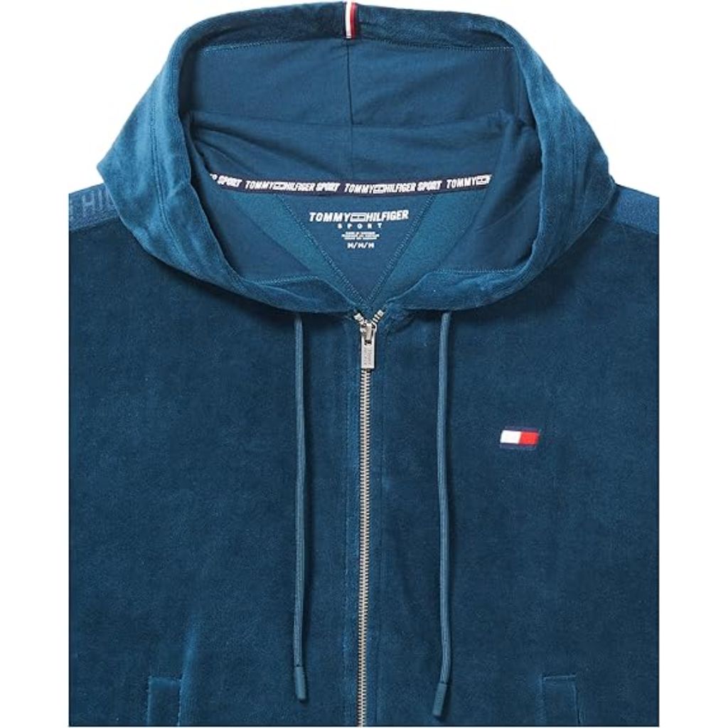 Tommy Hilfiger Women's Sport Performance Full Zip Hoodie - Oceanic Green, XL