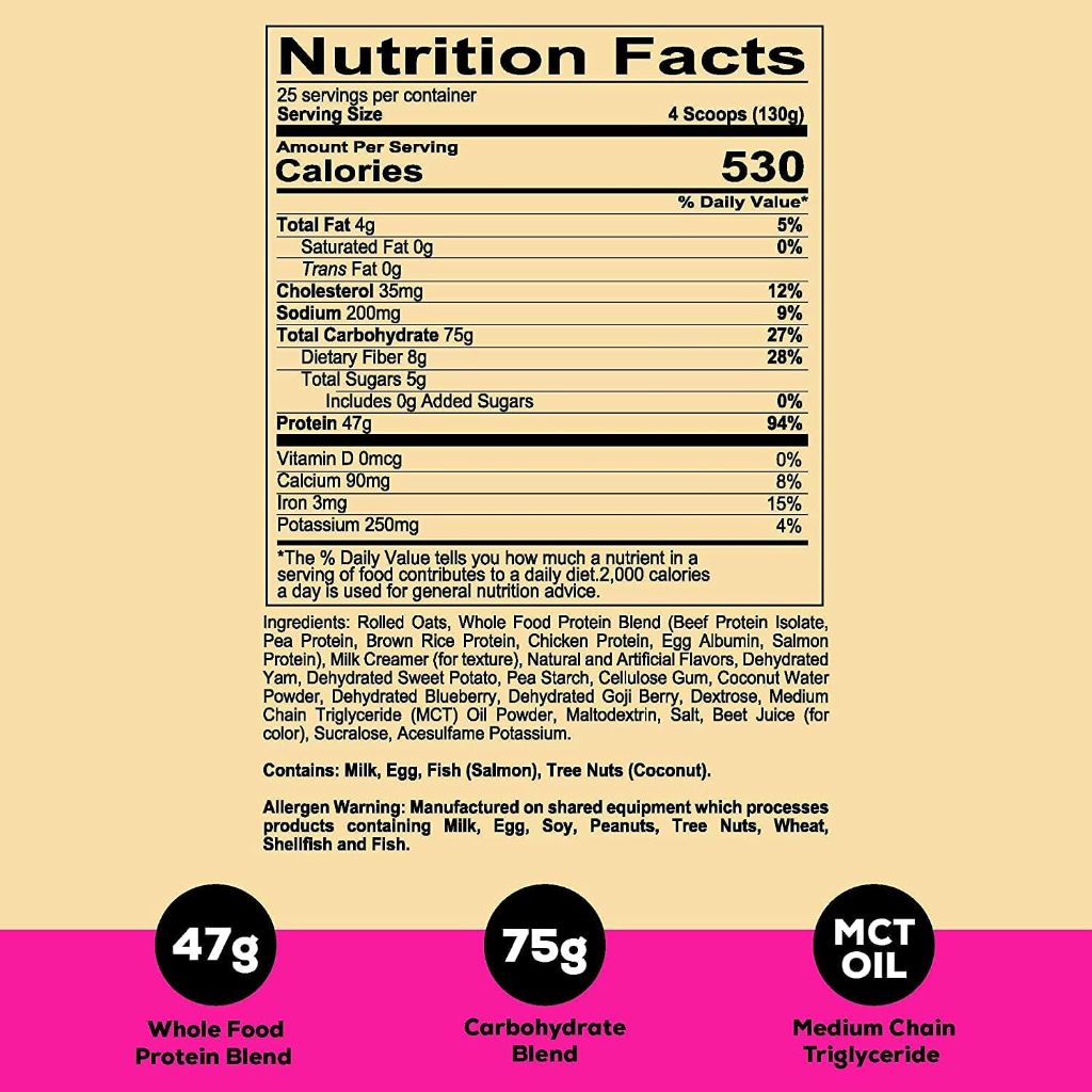 Redcon1 MRE Whole Food Protein Powder, Strawberry Shortcake, 7lb (25 Servings)