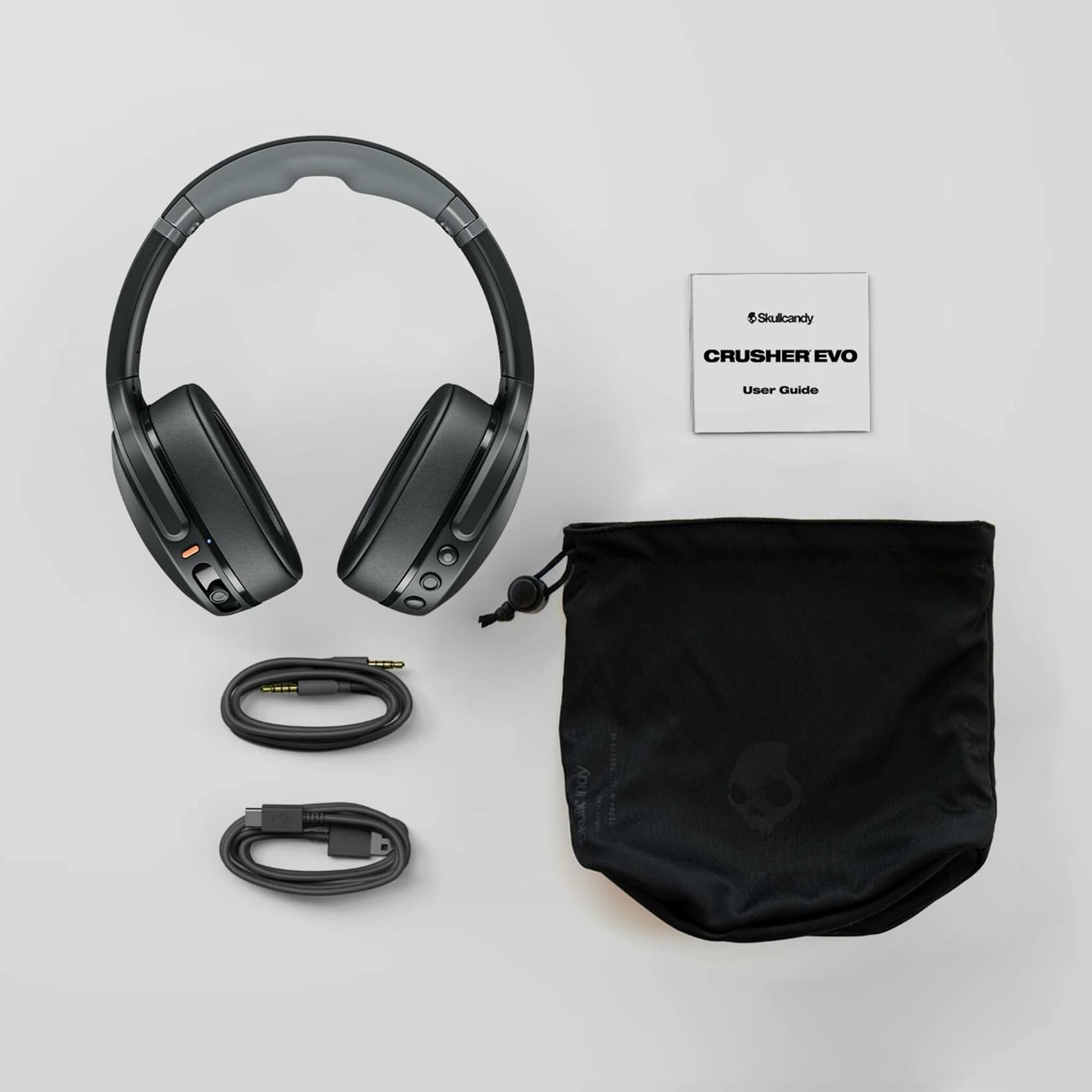 Skullcandy Crusher Evo Wireless Bluetooth Over-Ear Headphones - True Black