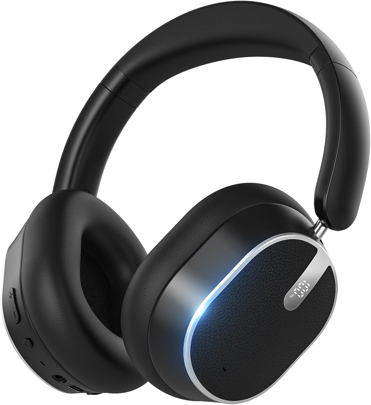 Hybrid Active Noise Cancelling Bluetooth Over Ear Headphones - Black