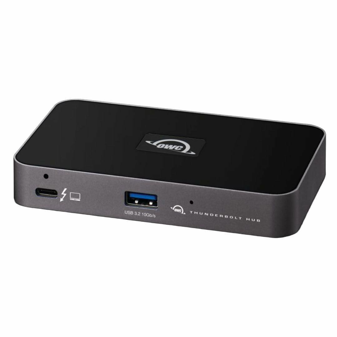 OWC Thunderbolt Hub Docking Station, Thunderbolt 4 USB-A, Gray/Black OWCTB4HUB5P