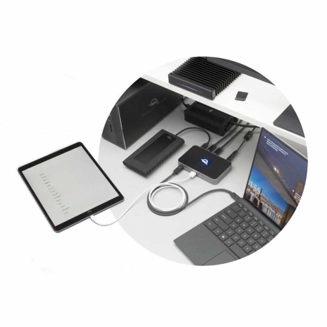 OWC Thunderbolt Hub Docking Station, Thunderbolt 4 USB-A, Gray/Black OWCTB4HUB5P