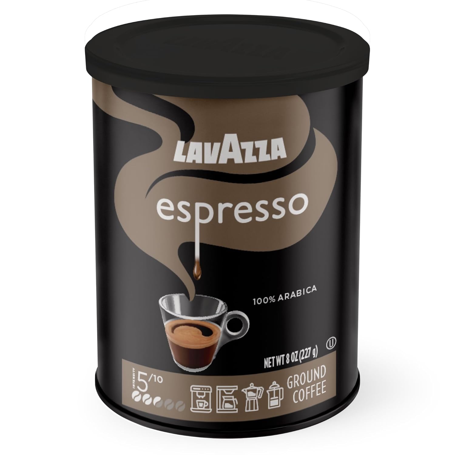 Lavazza Caffe Espresso Medium Roast Ground Coffee, 8oz Tin (4 Pack)