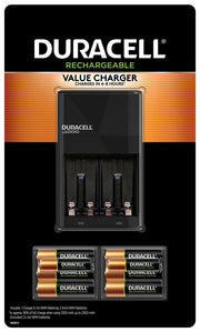 Duracell Charger for Rechargeable AA and AAA Batteries, 4 Slots