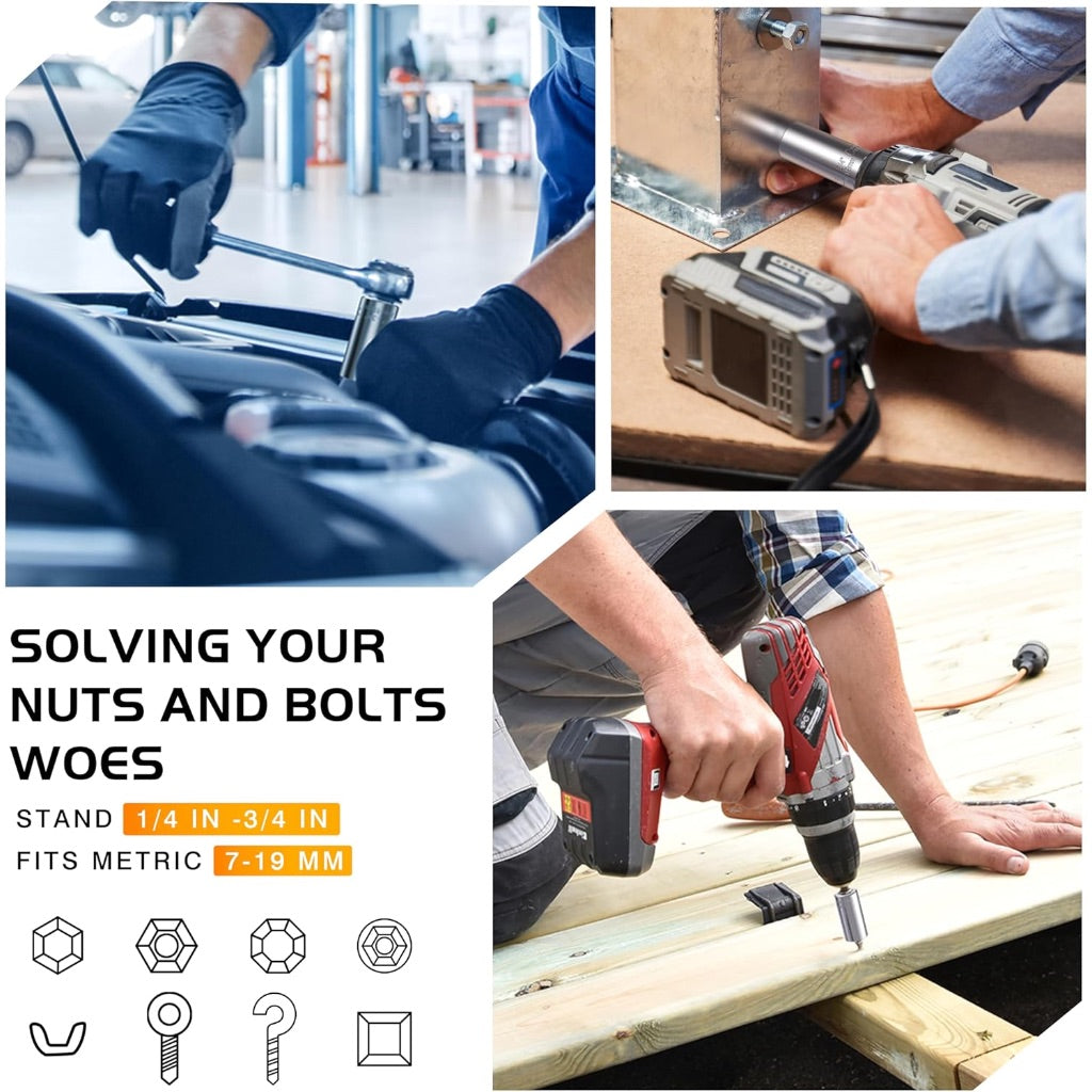 Super Universal Socket Wrench Set Power Drill Adapter