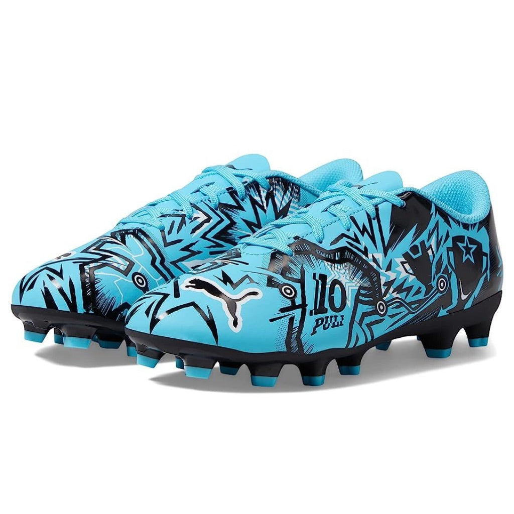 PUMA Kids Ultra Play Christian Pulisic Firm Ground/Artificial Ground Soccer Cleats - Hero Blue/Black/White, Size 10 Little Kid