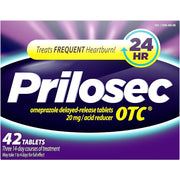 Prilosec OTC Frequent Heartburn Medicine and Acid Reducer Tablets 42 Count - Omeprazole -