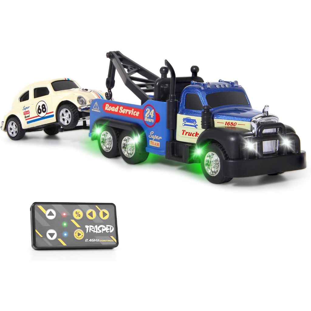 1/64 Scale Tow Truck RC Speed-Regulating Alloy Model Car