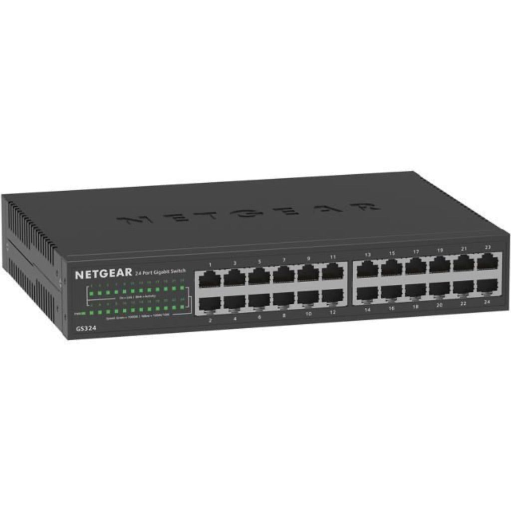 NETGEAR 24-Port Gigabit Ethernet Unmanaged Essentials Switch (GS324) *Damaged Box*