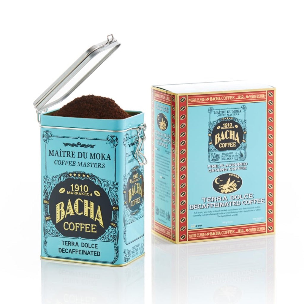Bacha Coffee Autograph Collection Terra Dolce Fine Flavored Ground Coffee, Decaf. 12oz