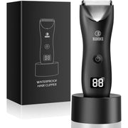 ENSSU Ball Trimmer/Shaver for Men, Electric Groin Hair Trimmer, Men Body Groomer for Pubic/Beard/Back, Waterproof Razor Hygiene Tool
