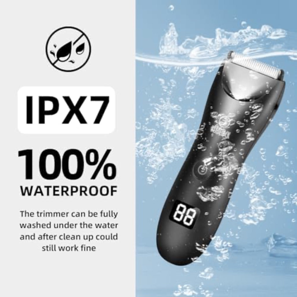 ENSSU Ball Trimmer/Shaver for Men, Electric Groin Hair Trimmer, Men Body Groomer for Pubic/Beard/Back, Waterproof Razor Hygiene Tool