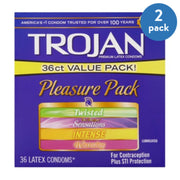 Trojan Pleasure Variety Pack Lubricated Condoms - 36 Count