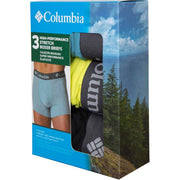 Columbia Men's 3 Pack High- Performance Boxer Brief Teal/Neon Green/Black, Smallv