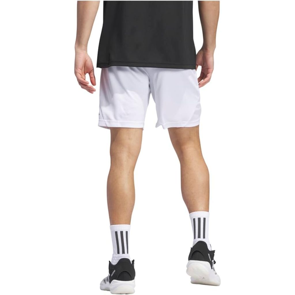 adidas Men's Badge of Sport Basketball Shorts, 9" Inseam - White/Black, XS