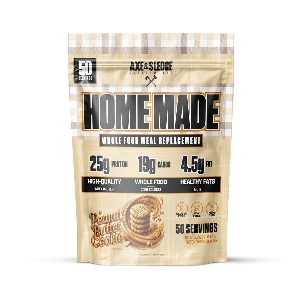 Axe & Sledge Home Made Whole Foods Meal Replacement Powder - Peanut Butter Cookie, 50svgs.