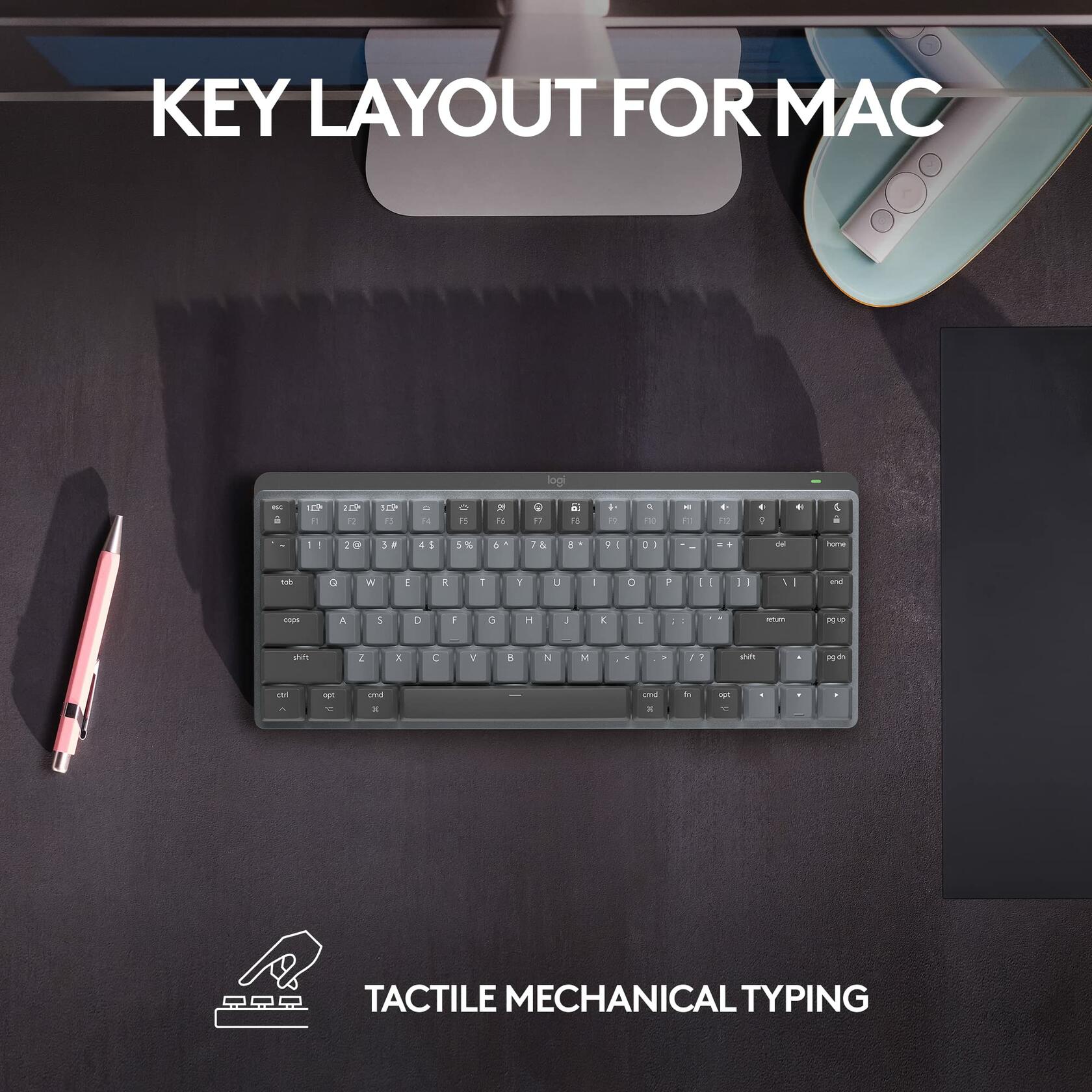 Logitech MX Mechanical Mini for Mac Wireless Illuminated Keyboard, Space Gray