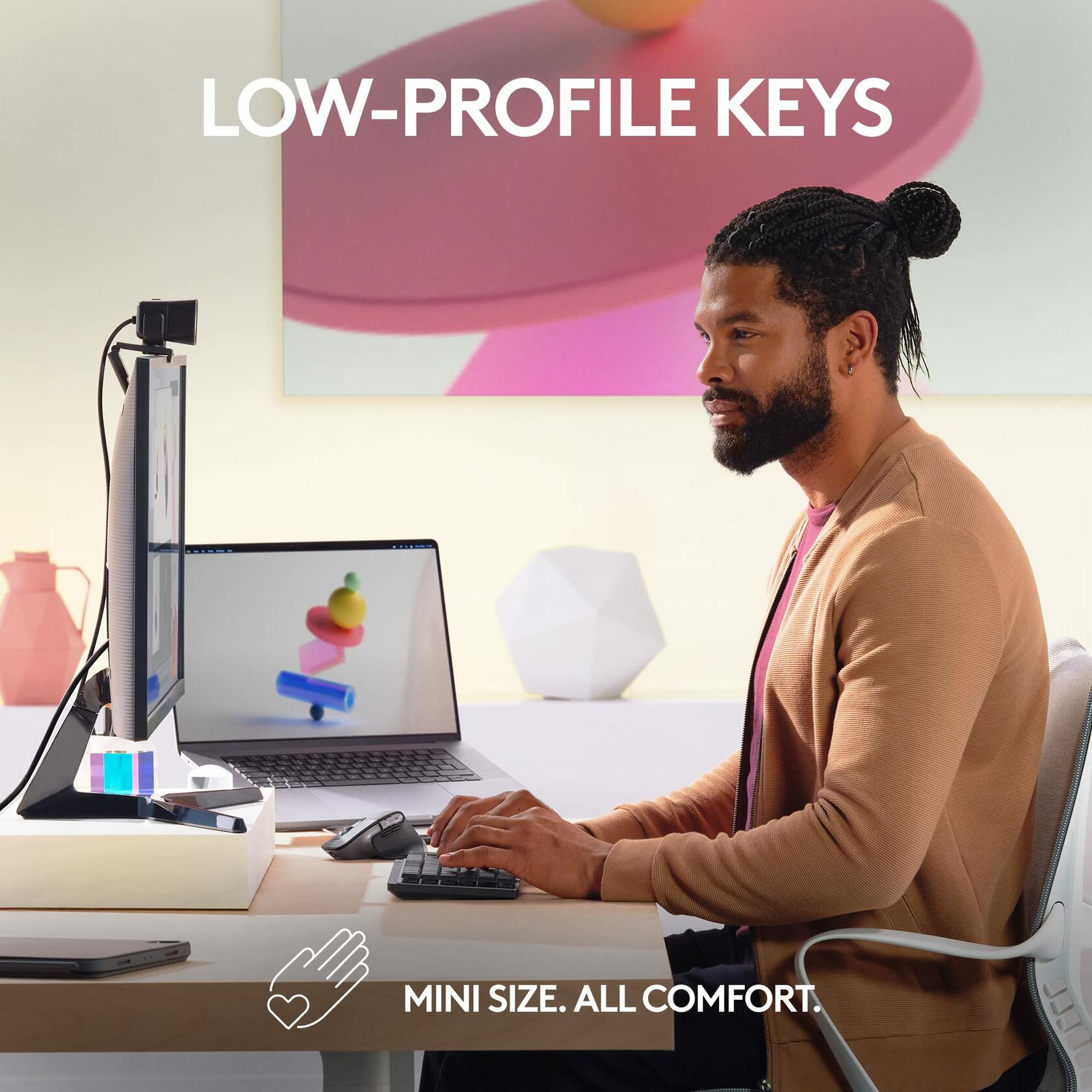 Logitech MX Mechanical Mini for Mac Wireless Illuminated Keyboard, Space Gray
