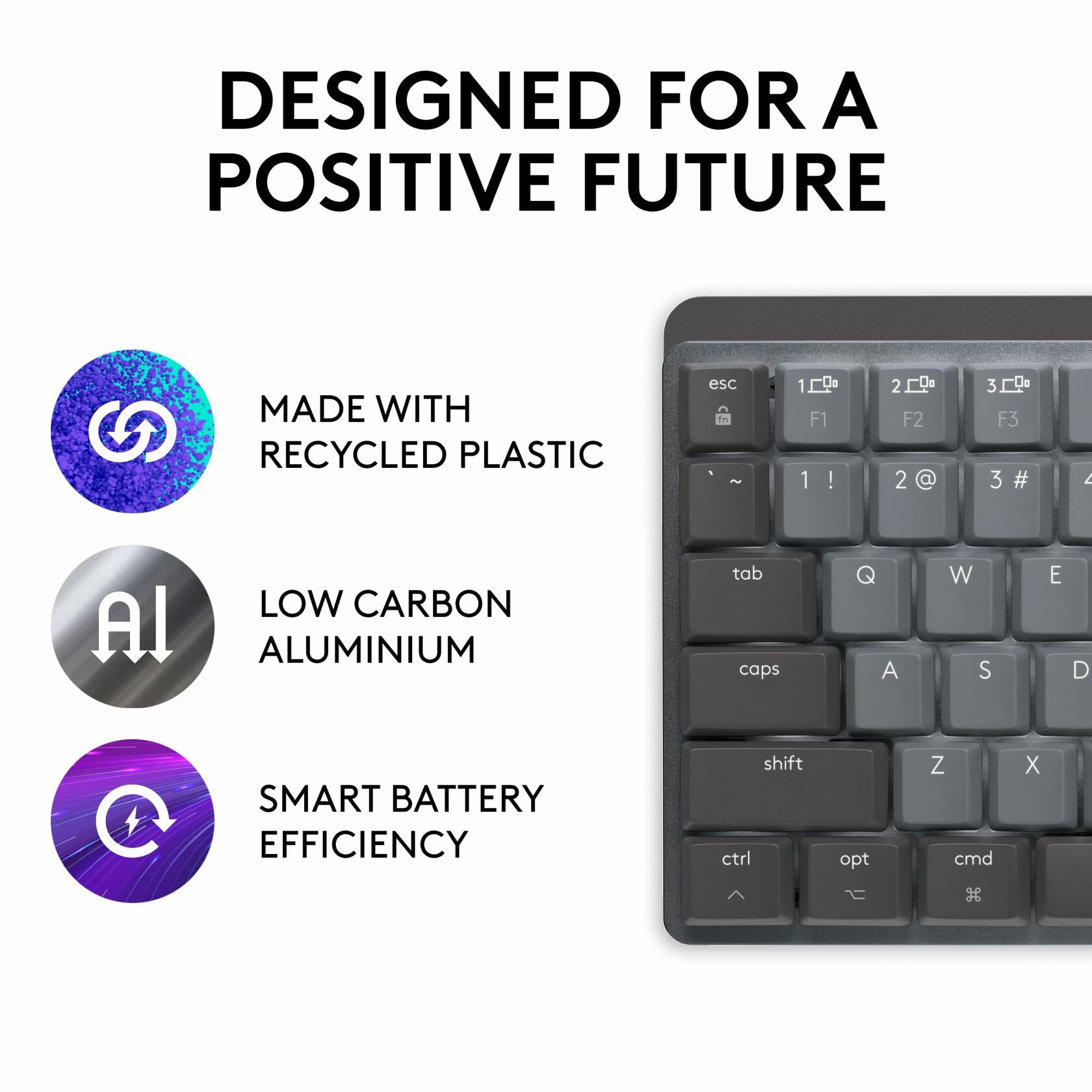 Logitech MX Mechanical Mini for Mac Wireless Illuminated Keyboard, Space Gray