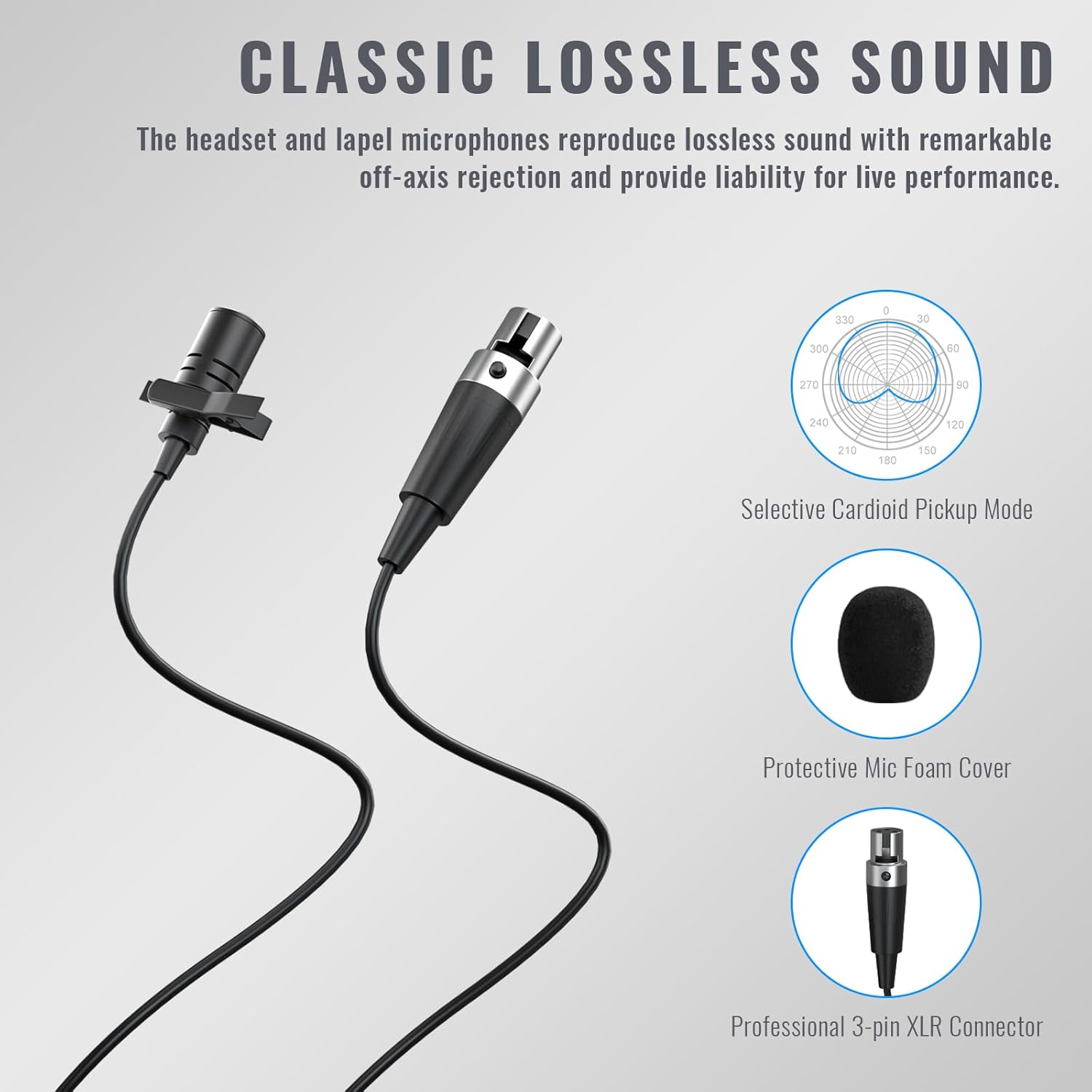 Phenyx Pro UHF Wireless Microphone System 2x30 Tunable Frequencies (PTU-52-2B)